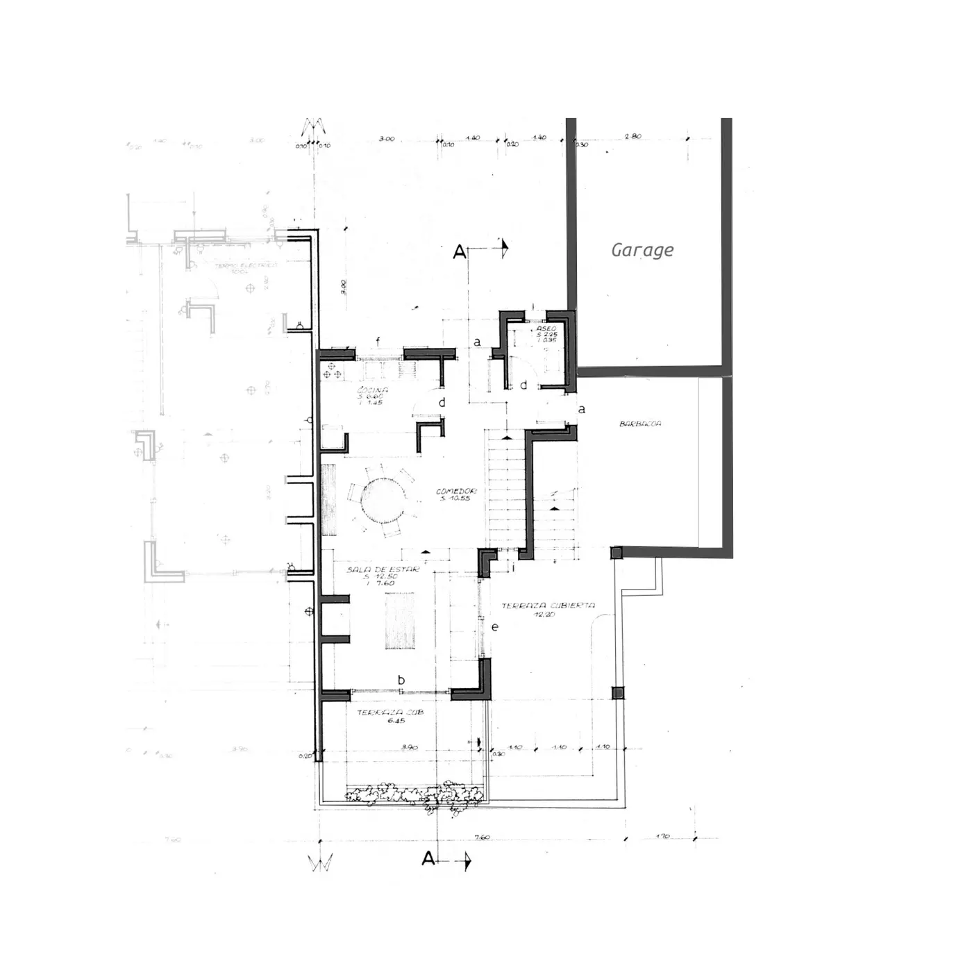 Upper floor plan: living room, kitchen, dining, wintergarden, BBQ terrace - Bougainvillea 15